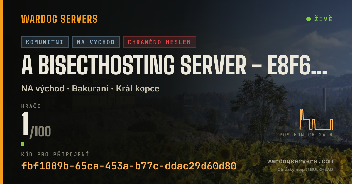 Živý stavový banner serveru A BisectHosting Server - e8f6e808