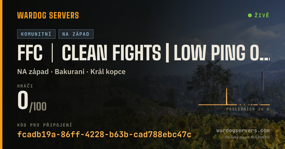 Živý stavový banner serveru FFC｜CLEAN FIGHTS | LOW PING ONLY |