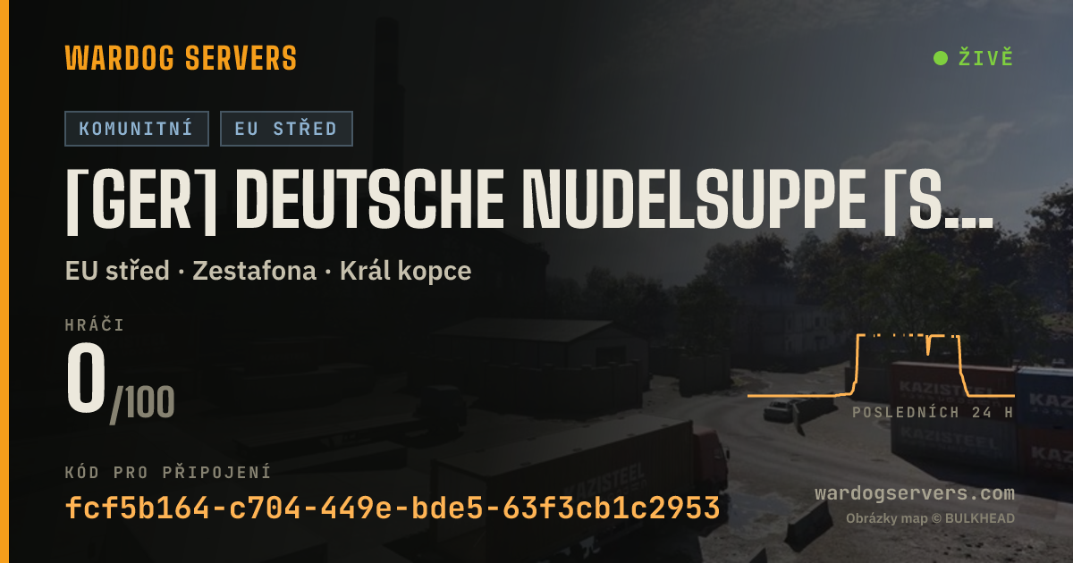 Živý stavový banner serveru [GER] Deutsche Nudelsuppe [starts at 20 Players] | 0-0-0