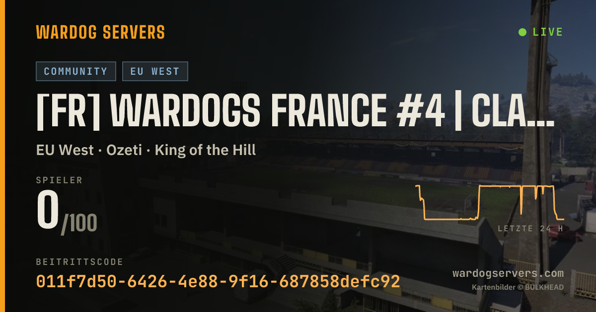 Live-Statusbanner für [FR] WARDOGS FRANCE #4 | CLASSIQUE | discord.gg/wardogsfrance