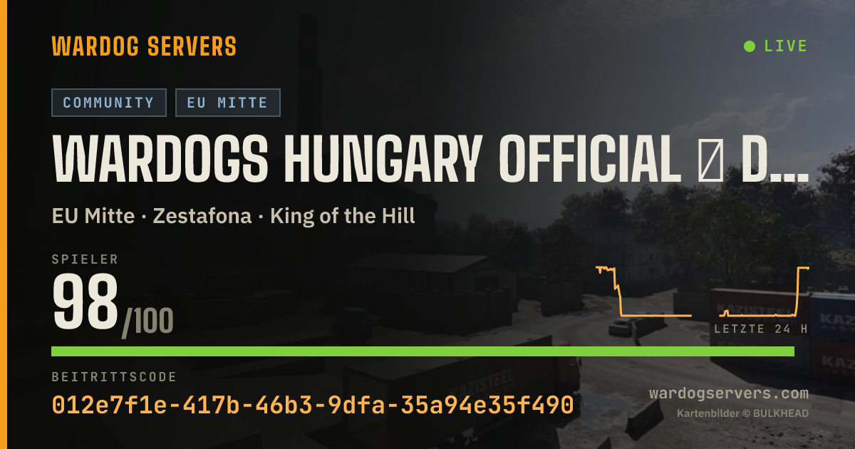 Live-Statusbanner für Wardogs Hungary Official │ discord.gg/wardogshungary │ #01