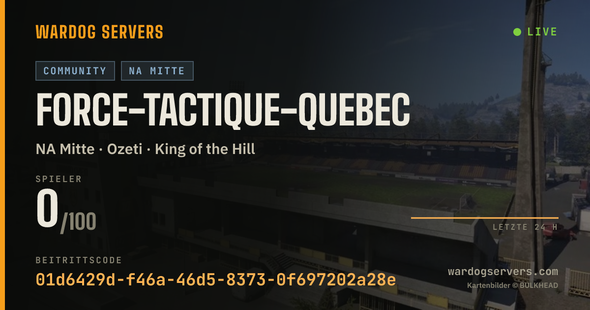 Live-Statusbanner für Force-Tactique-Quebec