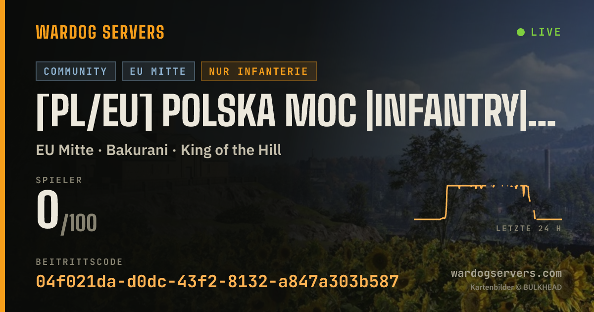 Live-Statusbanner für [PL/EU] POLSKA MOC |INFANTRY| 50 vs 50 |discord.gg/polskamoc #2