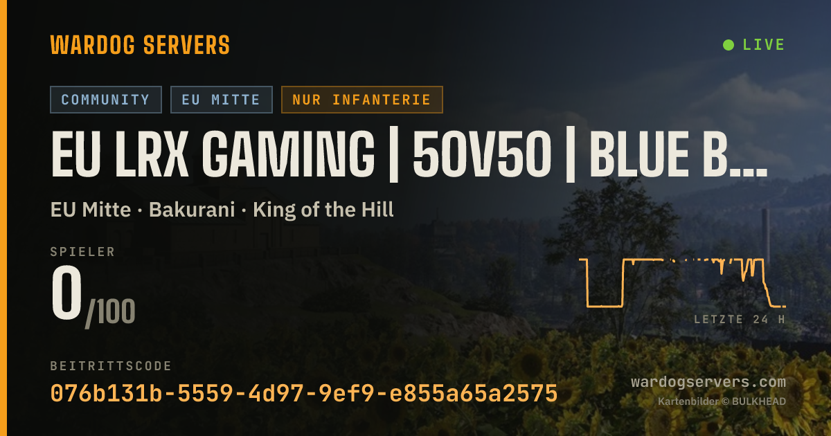 Live-Statusbanner für EU LRX GAMING | 50V50 | BLUE BOOST | NO GL | EXP/+$ BOOST | disc