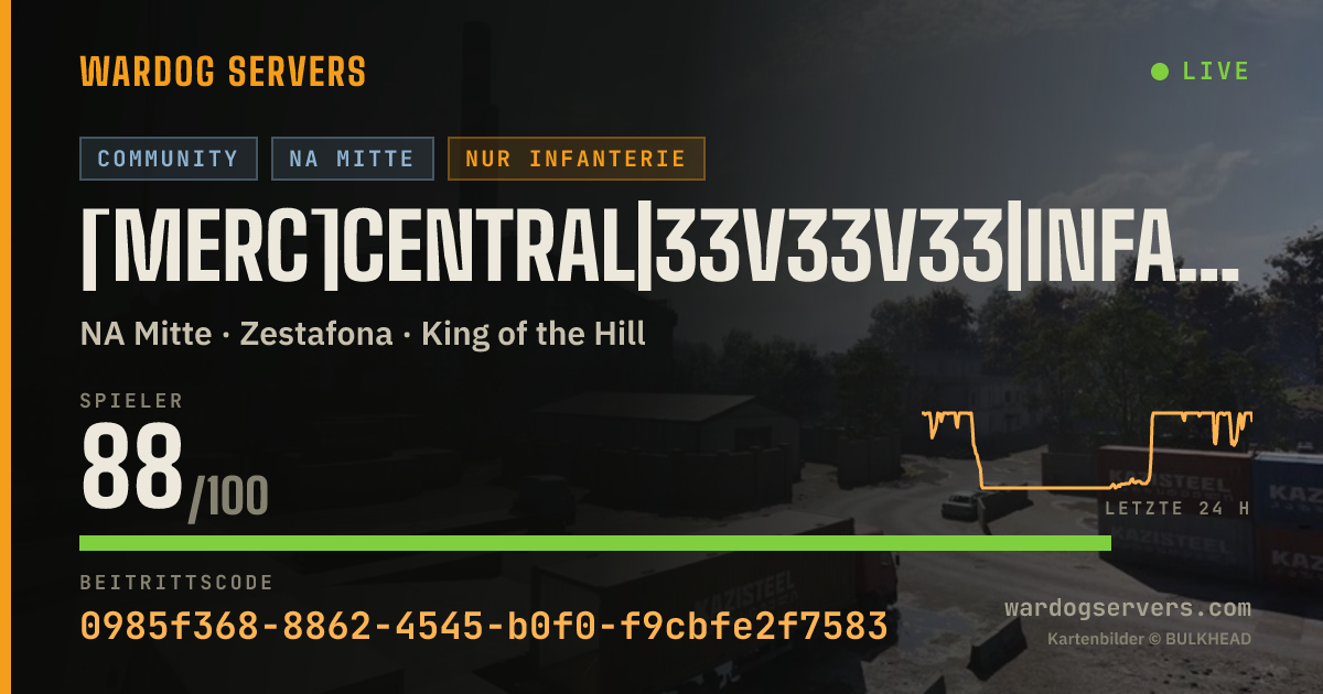 Live-Statusbanner für [Merc]Central|33v33v33|InfantryOnly|Discord.gg/m3rc