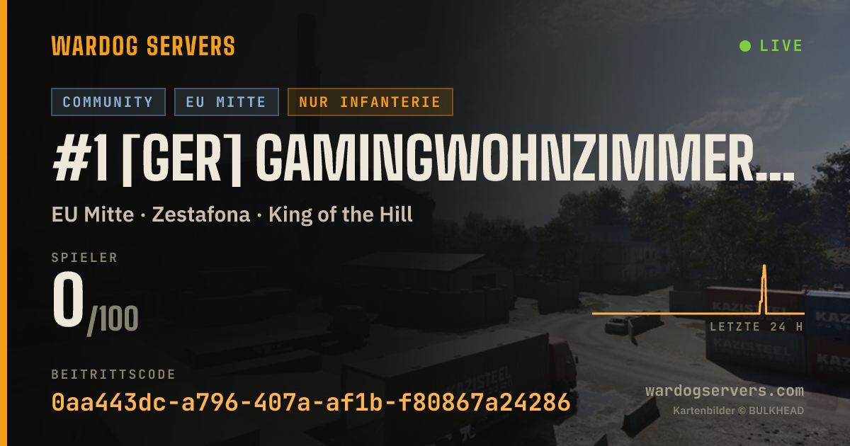 Live-Statusbanner für #1 [GER] GAMINGWOHNZIMMER | GWZ | INF ONLY | NO GL | ACTIVE ADMI