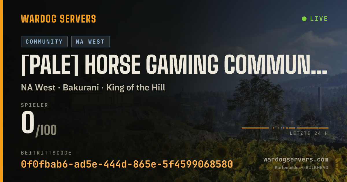Live-Statusbanner für [PALE] Horse Gaming Community - Welcome!
