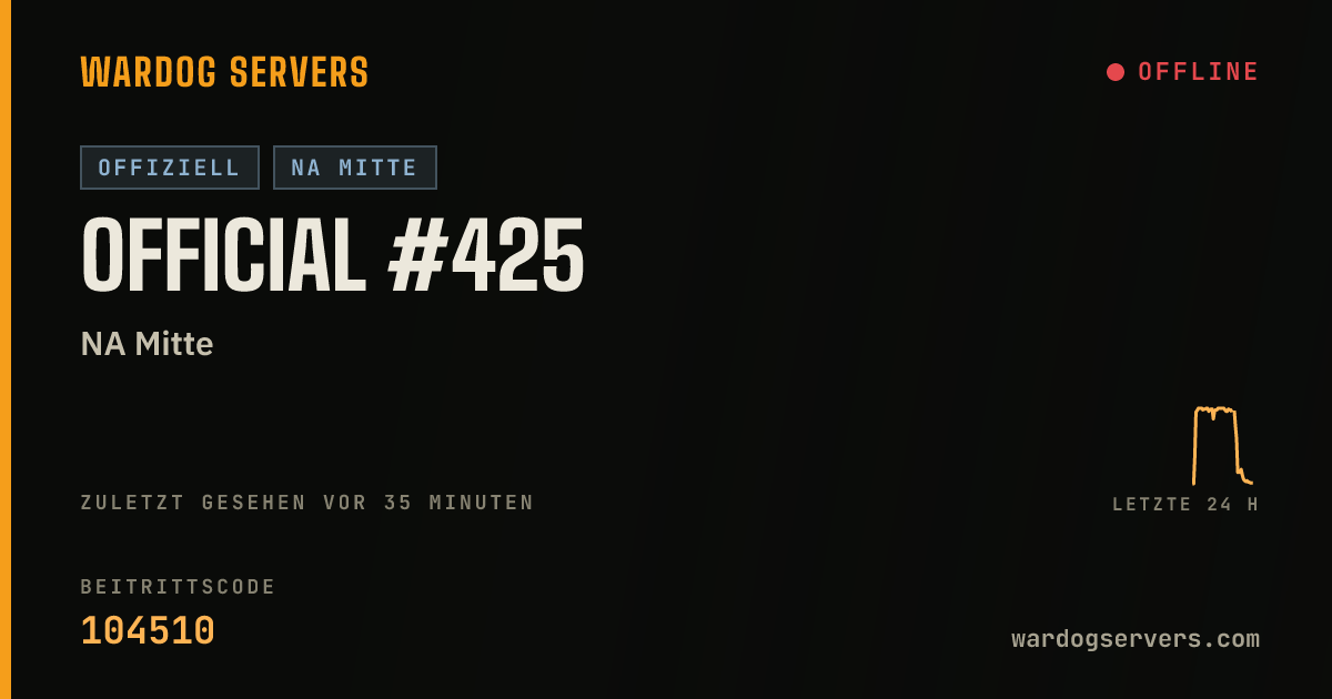 Live-Statusbanner für Official #425