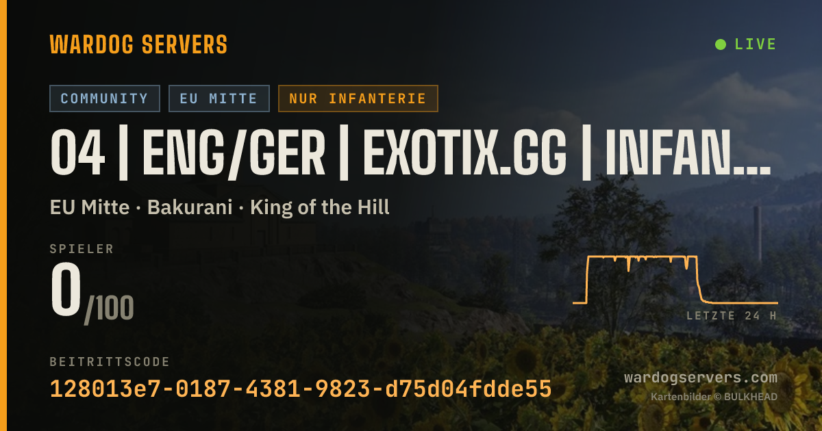 Live-Statusbanner für 04 | ENG/GER | EXOTIX.GG | INFANTRY | 00-00-00