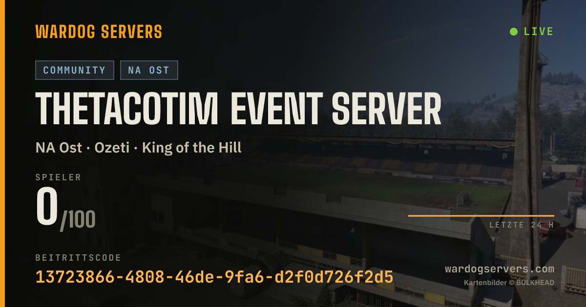 Live-Statusbanner für TheTacoTim Event Server