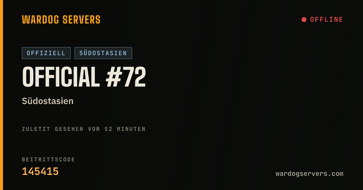 Live-Statusbanner für Official #72