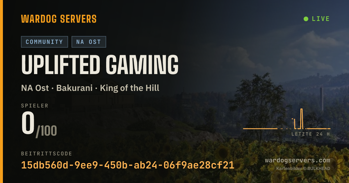 Live-Statusbanner für Uplifted Gaming