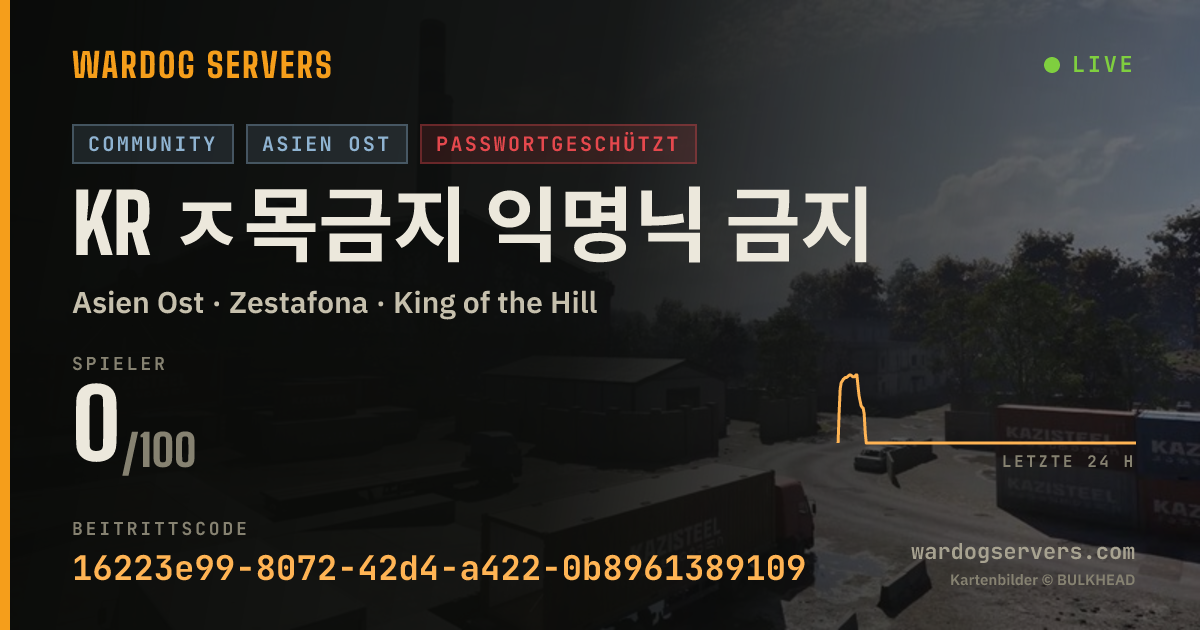 Live-Statusbanner für KR ㅈ목금지 익명닉 금지