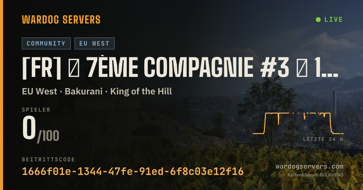 Live-Statusbanner für [FR] ★ 7ème Compagnie #3 ★ 100% FR - discord.gg/7eCie