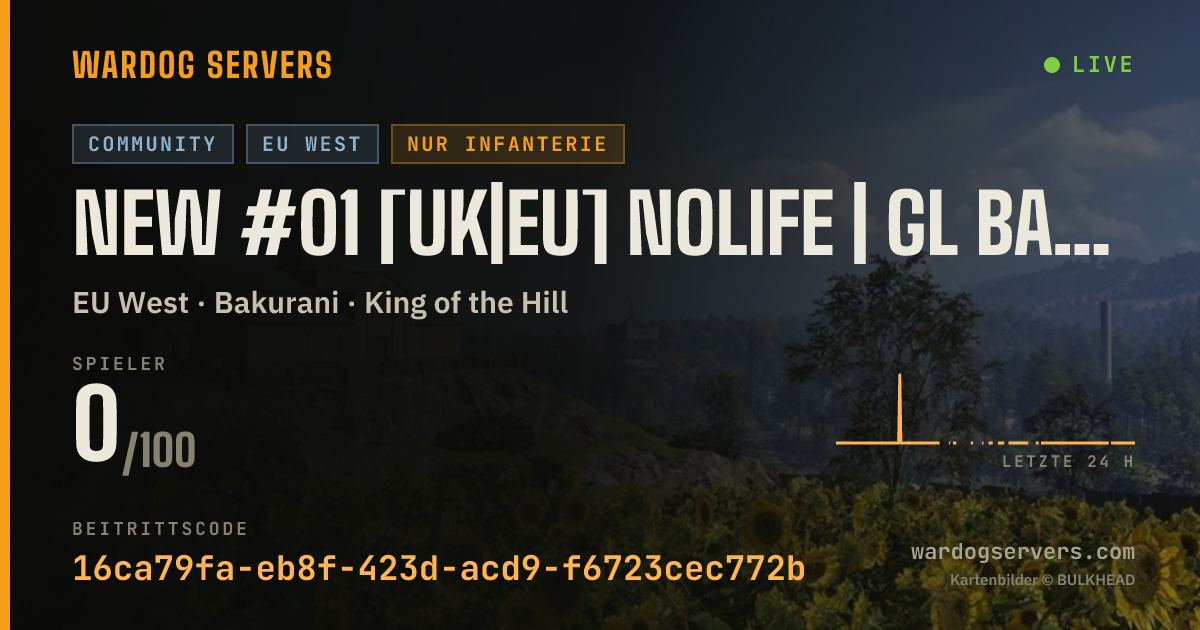 Live-Statusbanner für NEW #01 [UK|EU] NoLife | GL BANNED | Mode Rotation | CASH + CLAP