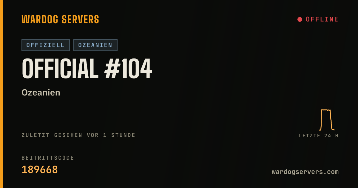 Live-Statusbanner für Official #104