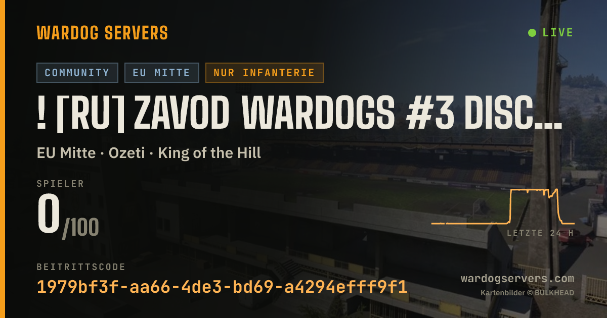 Live-Statusbanner für ! [RU] ZAVOD WARDOGS #3 discord.gg/zavod-wardogs