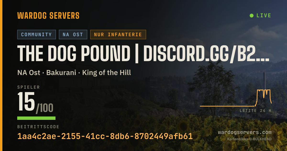 Live-Statusbanner für The Dog Pound | discord.gg/B2KGaming (No GL from Heli's)