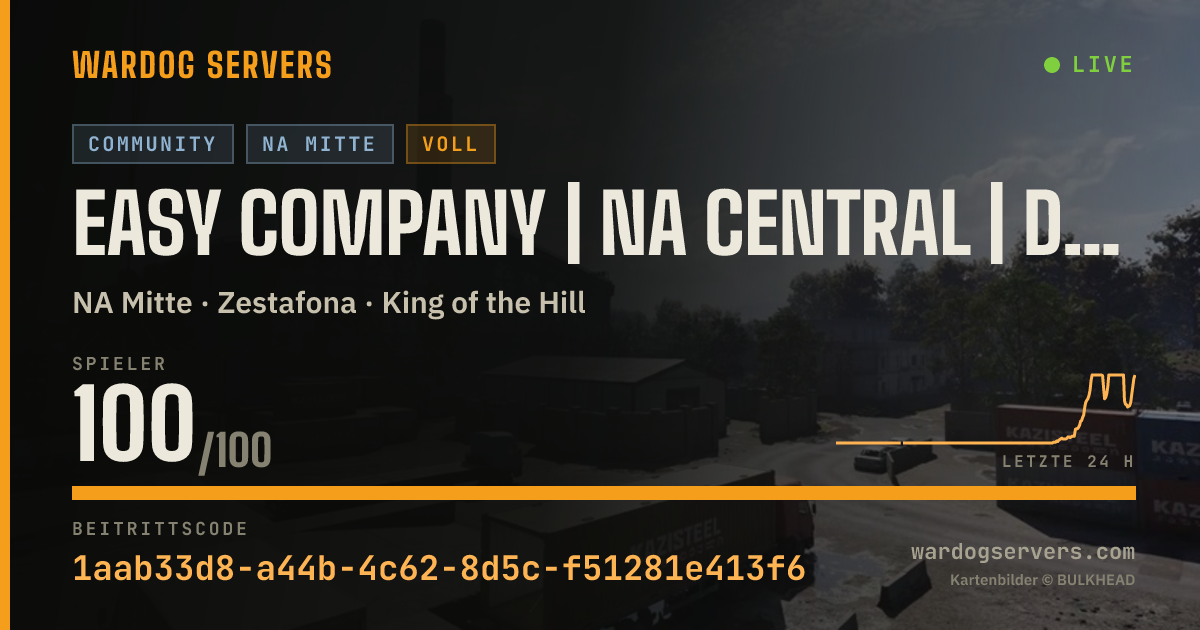 Live-Statusbanner für EASY Company | NA CENTRAL | discord.gg/easycompany