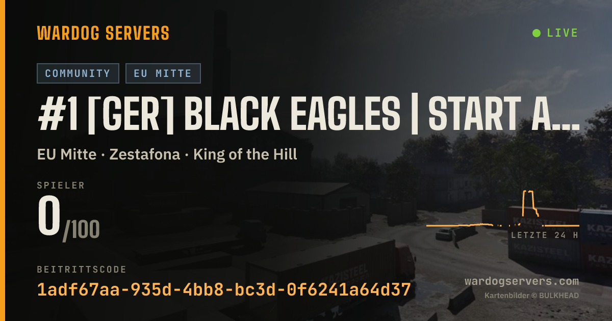 Live-Statusbanner für #1 [GER] Black Eagles | Start ab 20p | alle Maps | Vanilla |