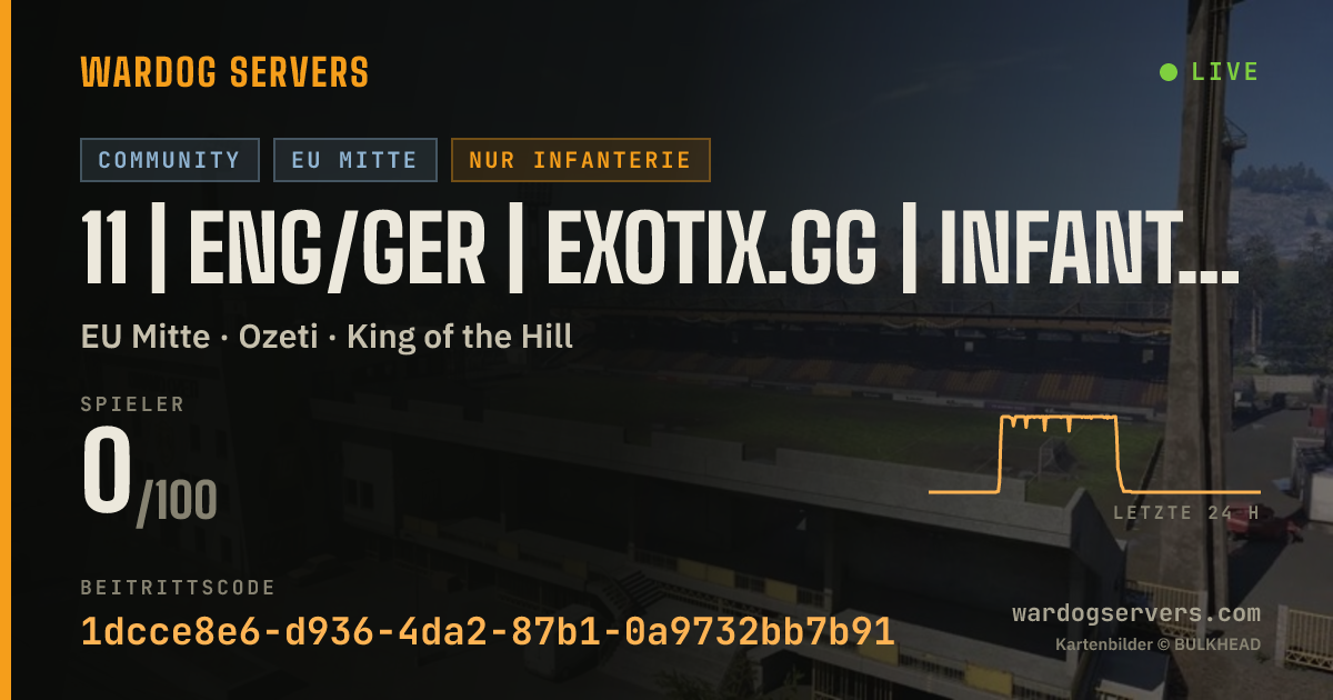 Live-Statusbanner für 11 | ENG/GER | EXOTIX.GG | INFANTRY | 00-00-00