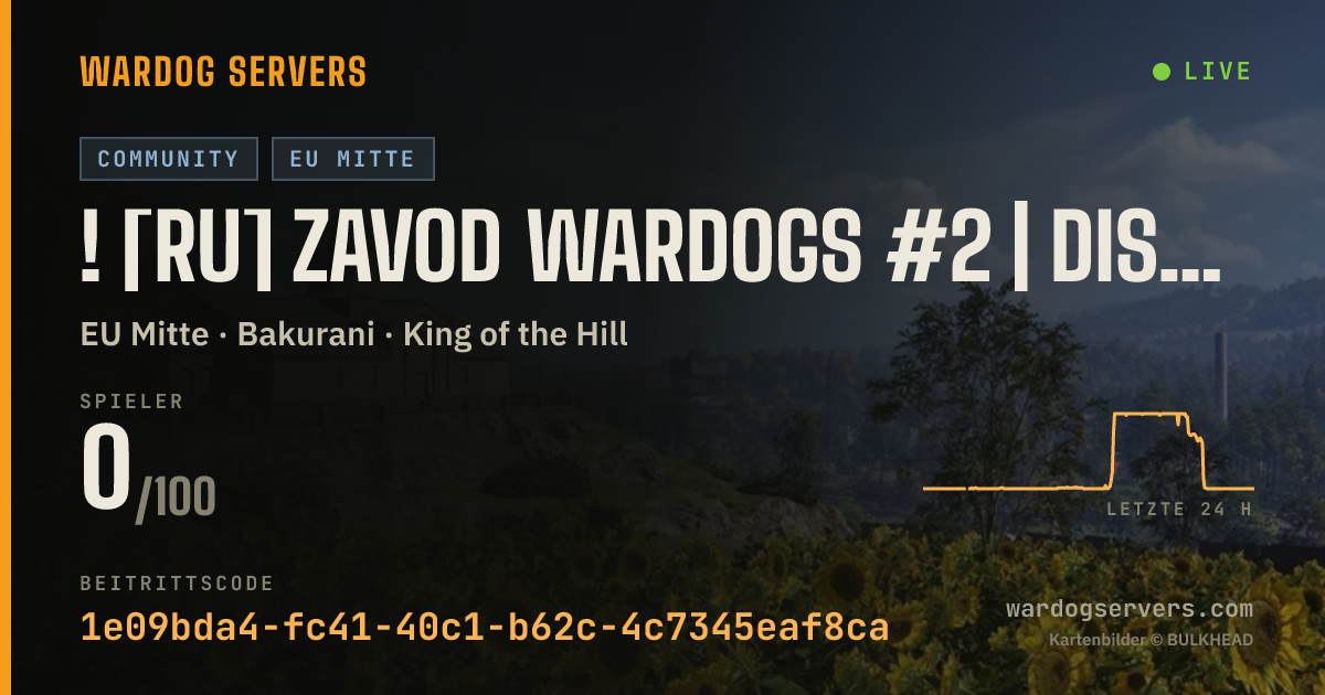Live-Statusbanner für ! [RU] ZAVOD WARDOGS #2 discord.gg/zavod-wardogs