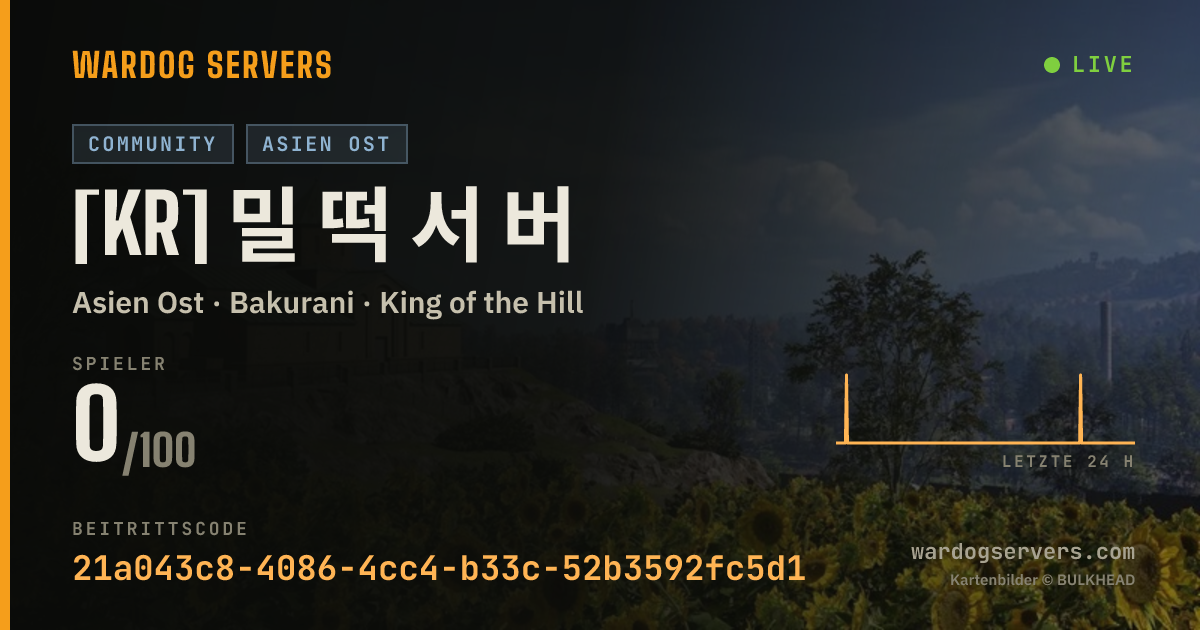 Live-Statusbanner für [KR] 밀 떡 서 버