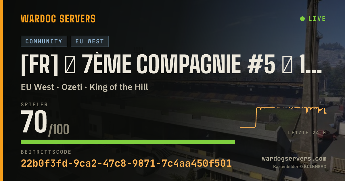 Live-Statusbanner für [FR] ★ 7ème Compagnie #5 ★ 100% FR - discord.gg/7eCie