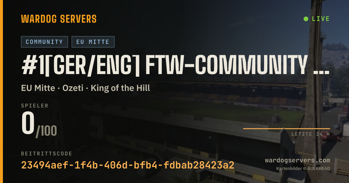 Live-Statusbanner für #1[GER/ENG] FTW-Community Server discord.gg/WvEyES