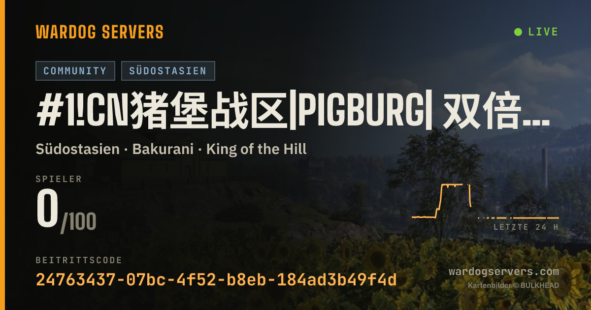 Live-Statusbanner für #1!CN猪堡战区|PigBurg| 双倍经验 | 自研反作弊 | 杜绝外挂 | QQ群636973498 | 官服互通