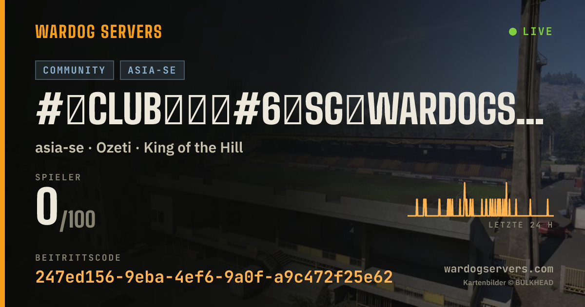 Live-Statusbanner für #【Club社区】#6【SG】WardogsClub.CN|新手|Oopz:008116|QQ群1102650986