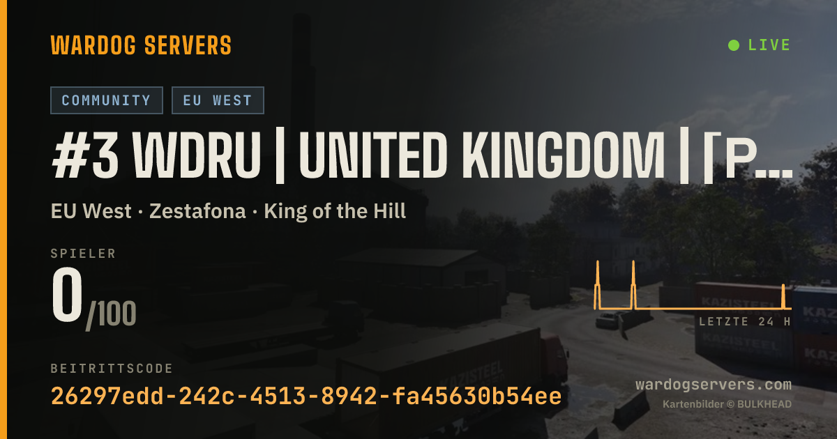 Live-Statusbanner für #3 WDRU | United Kingdom | [РУ] [CIS] [EU] [GER] +5%
