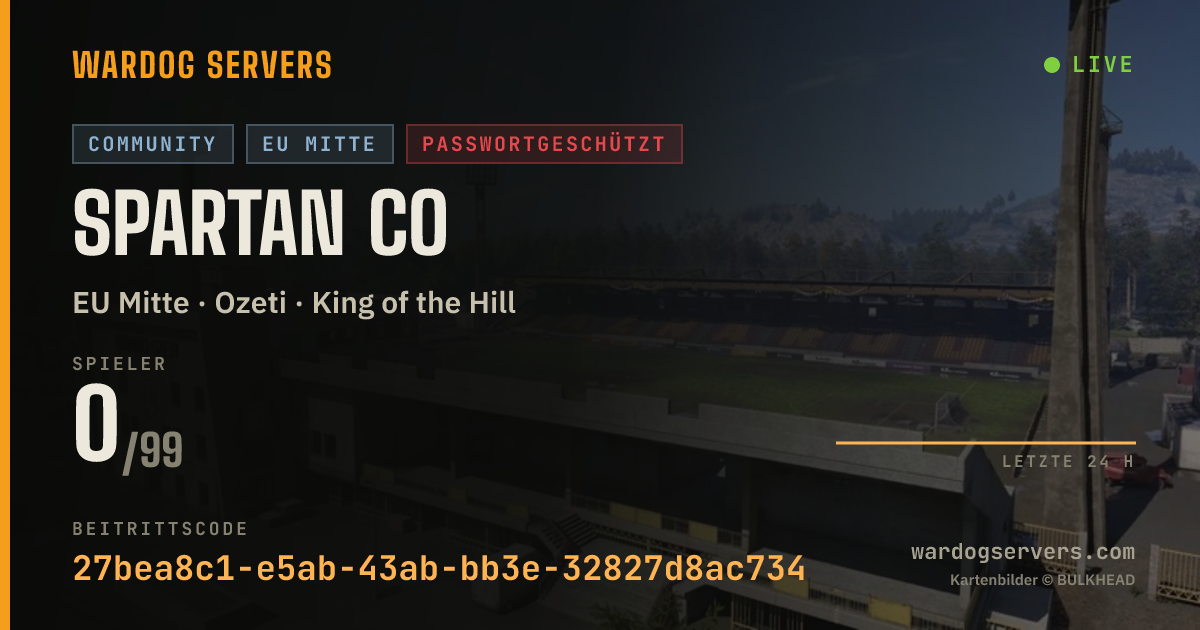 Live-Statusbanner für Spartan Co