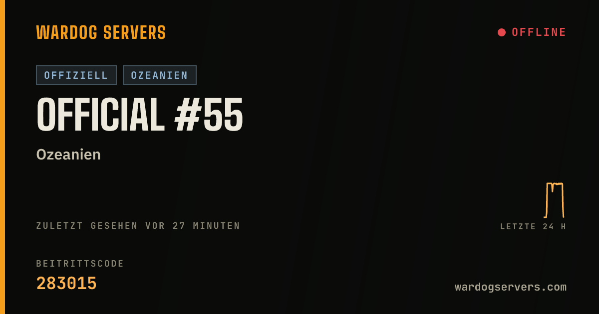 Live-Statusbanner für Official #55