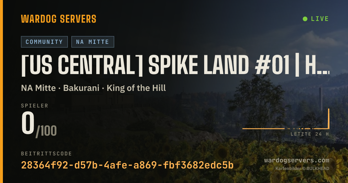 Live-Statusbanner für [US Central] Spike Land #01 | https://discord.gg/27qqMM5axA