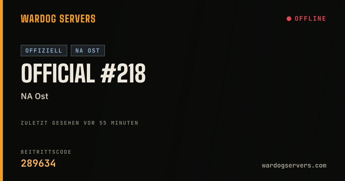 Live-Statusbanner für Official #218