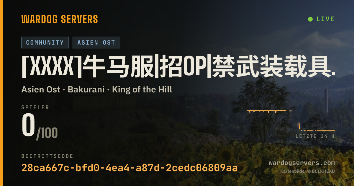 Live-Statusbanner für [XXXX]牛马服|招OP|禁武装载具和榴弹|禁攻击圈外补给卡|暂时禁.50