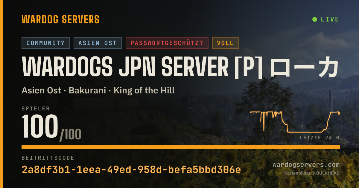 Live-Statusbanner für WARDOGS JPN SERVER [P] ローカルルールはDiscord要確認