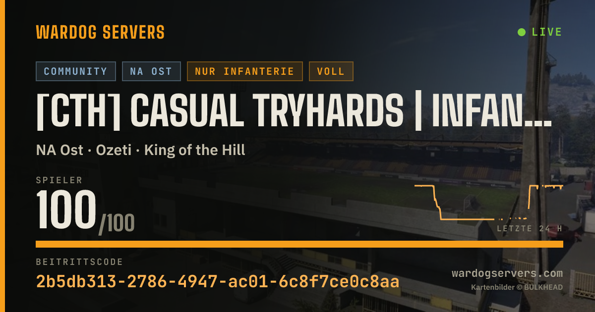 Live-Statusbanner für [CTH] CASUAL TRYHARDS | INFANTRY ONLY - NO GL | NA East