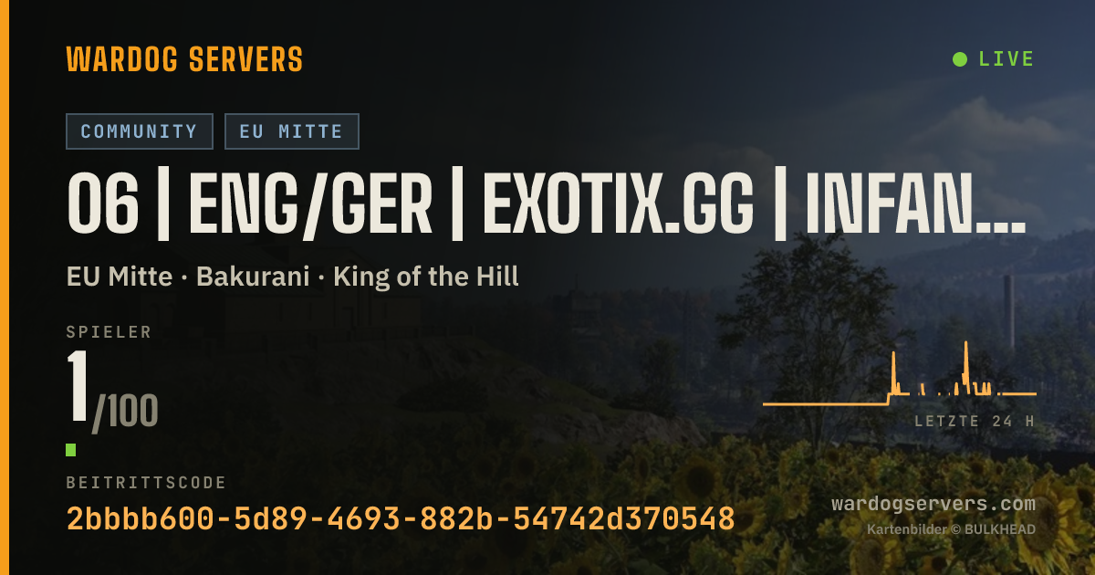 Live-Statusbanner für 06 | ENG/GER | EXOTIX.GG | INFANTRY FAST | 00-00-00