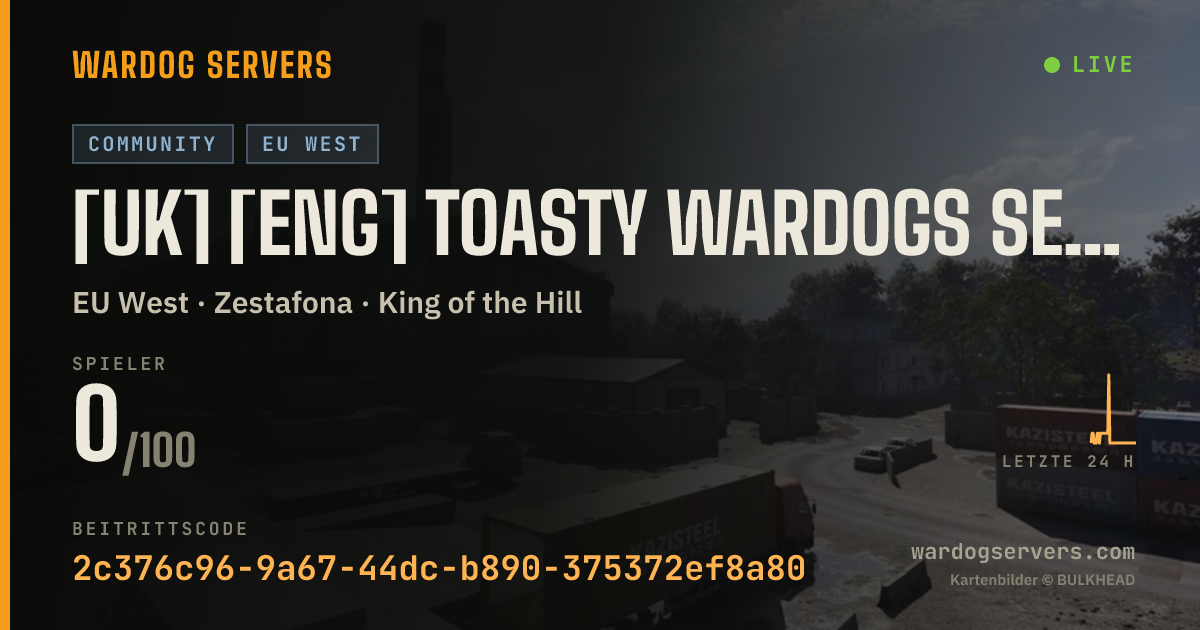 Live-Statusbanner für [UK] [ENG] Toasty Wardogs Server