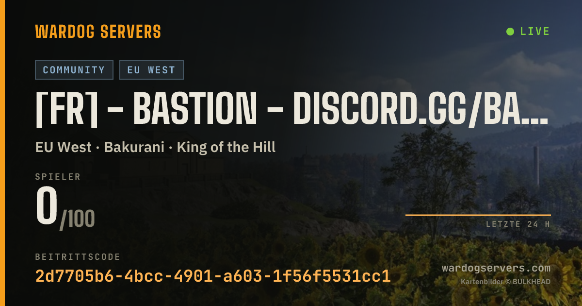 Live-Statusbanner für [FR] - BASTION - discord.gg/bastionwardogs