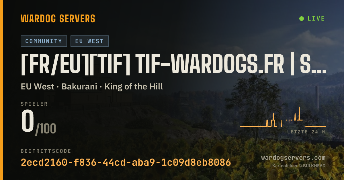Live-Statusbanner für [FR/EU][TIF] tif-wardogs.fr | stats | récompenses