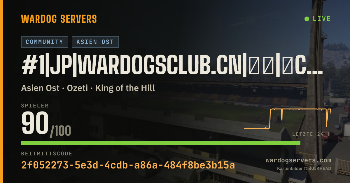 Live-Statusbanner für #1|JP|WardogsClub.CN|标准|【Club社区】|Oopz:008116|QQ群1102650986