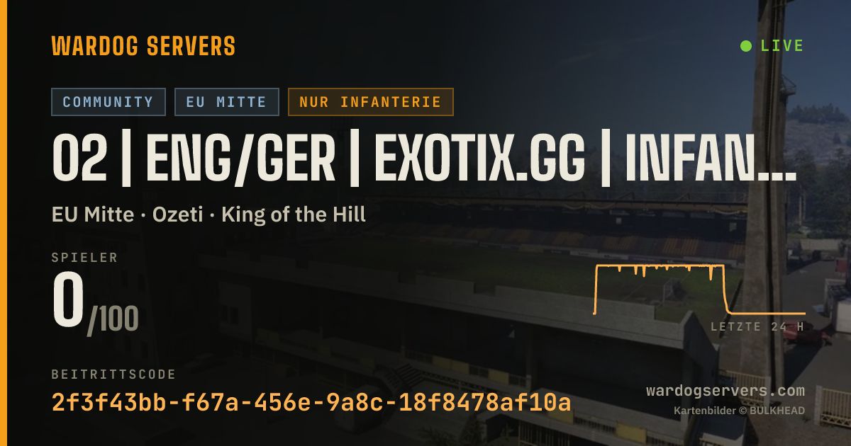 Live-Statusbanner für 02 | ENG/GER | EXOTIX.GG | INFANTRY | 00-00-00