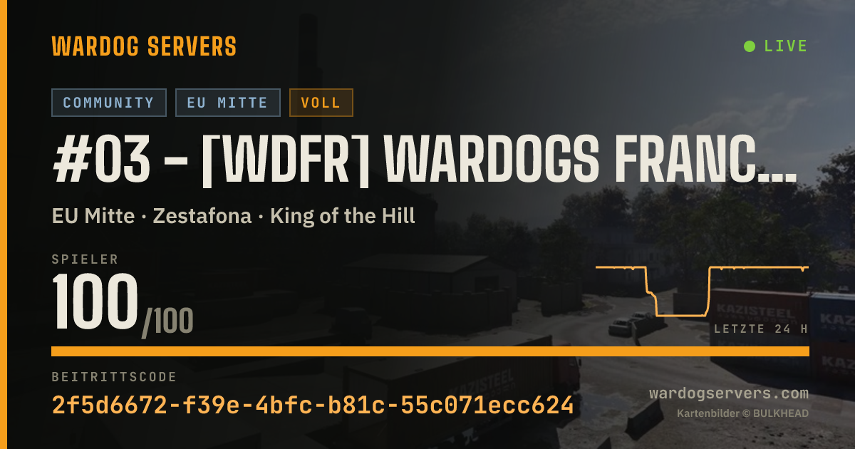 Live-Statusbanner für #03 - [WDFR] WARDOGS FRANCE . FR - SOUTIEN = PRIORITY QUEUE