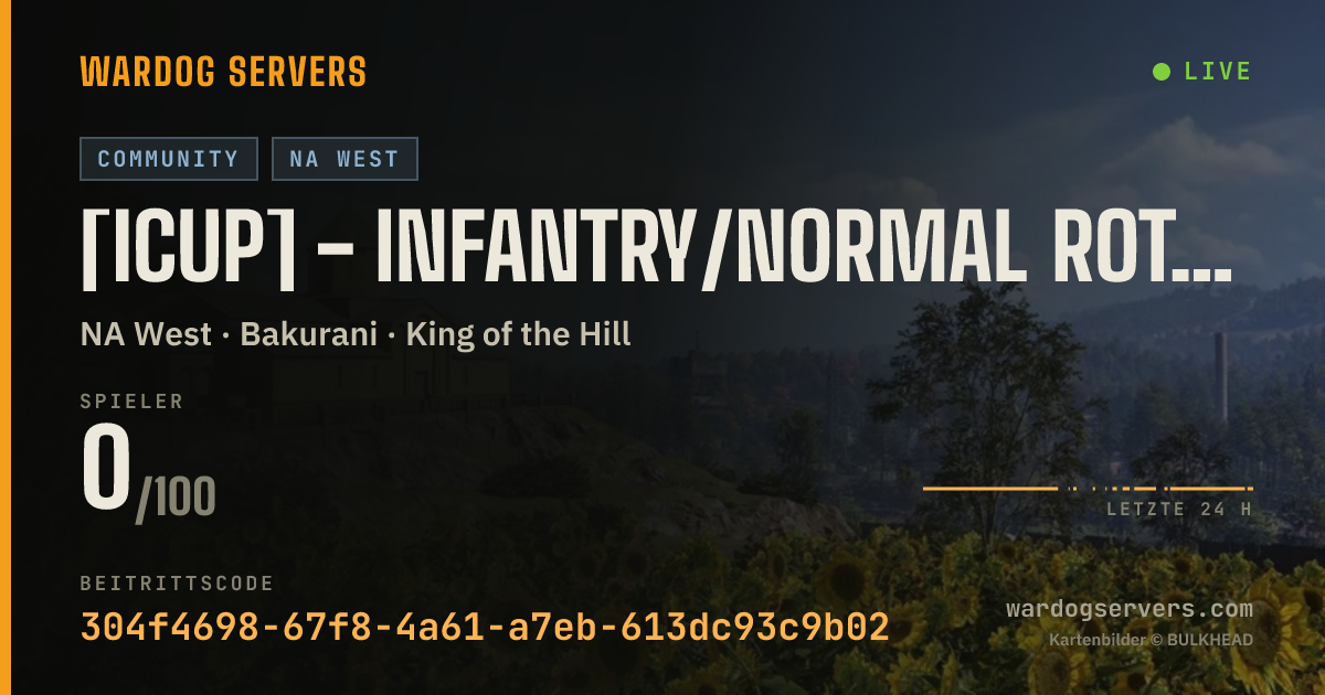 Live-Statusbanner für [ICUP] - Infantry/Normal Rotation - https://discord.gg/icup