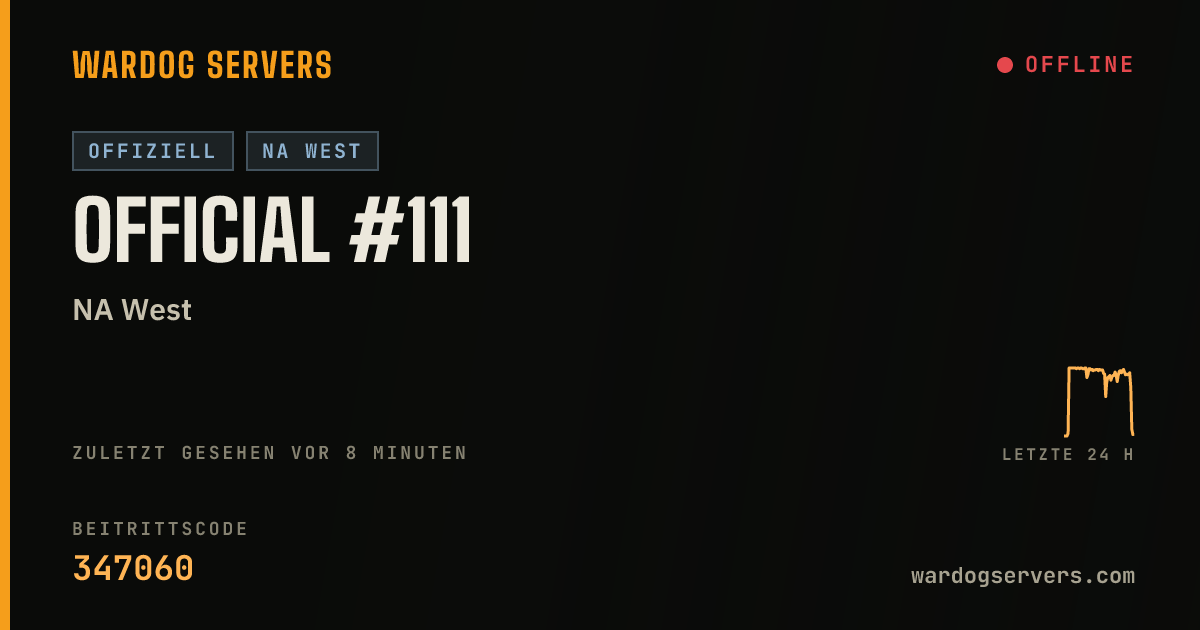 Live-Statusbanner für Official #111
