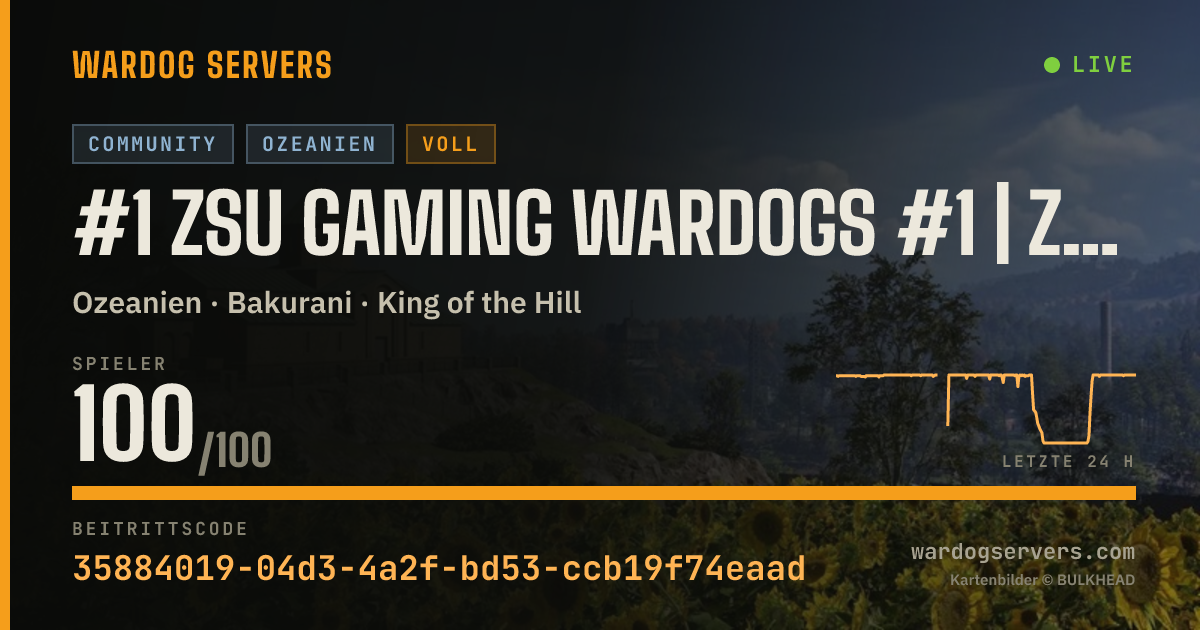 Live-Statusbanner für #1 ZSU Gaming Wardogs #1 | zsu.gg