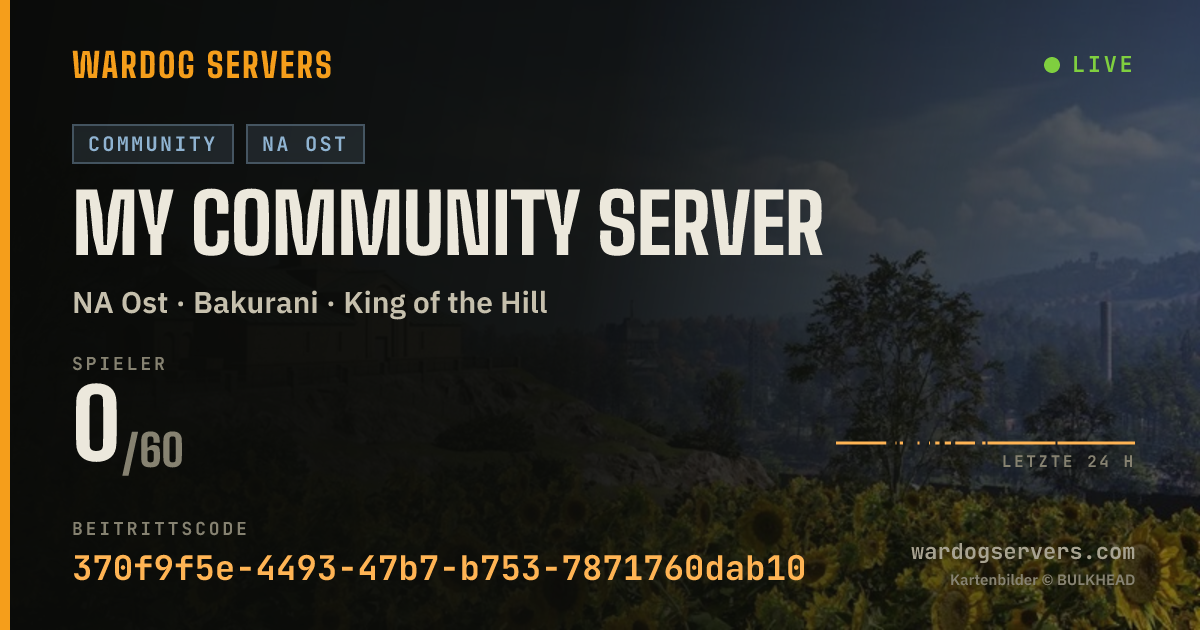 Live-Statusbanner für My Community Server